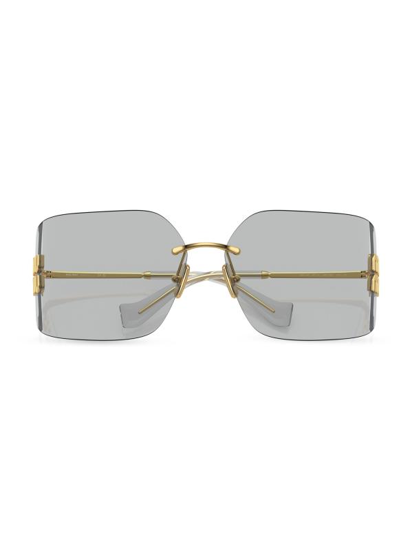 #5: نظارات شمسية شيلد 80 ملم - ذهبي+رمادي