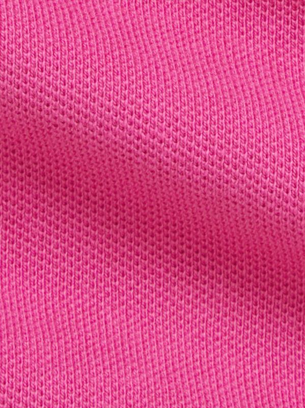 #3: شورت بيبلوم بياقة مخططة للفتيات الصغيرات - وردي جامعي