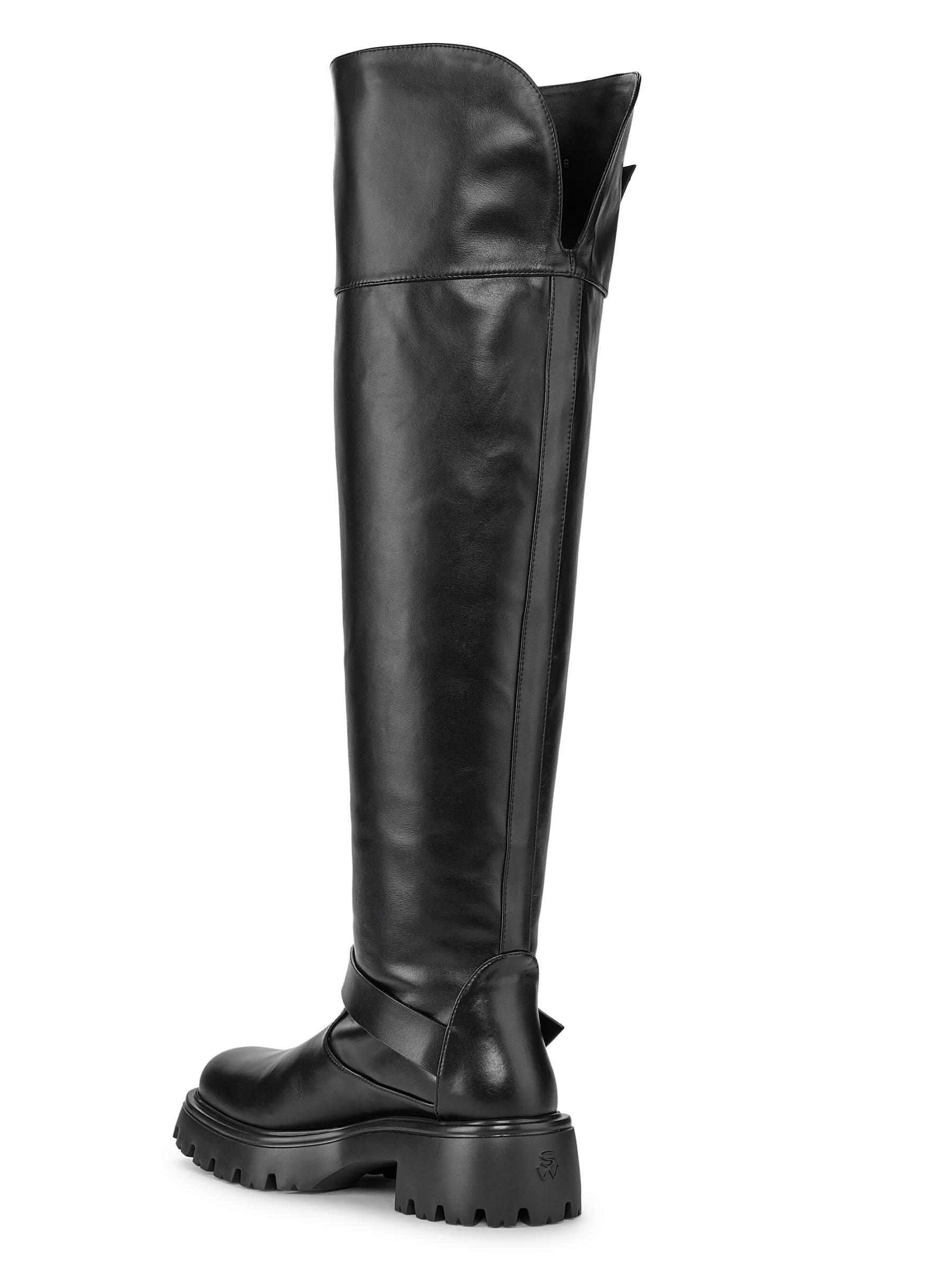 Shop Stuart Weitzman - Emerson 50MM Buckle-Accented Leather