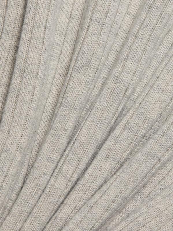 #6: سترة بولو من الحرير والكشمير - اللون الرمادي