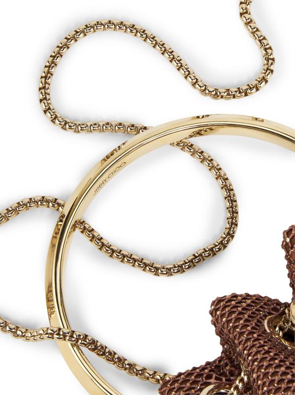 #6: حقيبة بون بون كريستال بمقبض علوي - ذهب برونزي فاتح