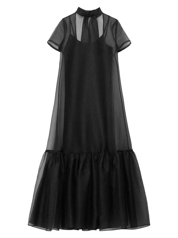 STAUD オブシディアン マキシドレス OBSIDIAN DRESS BLACK