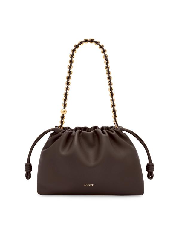 #4: حقيبة كتف فلامنكو متوسطة - كستناء داكن