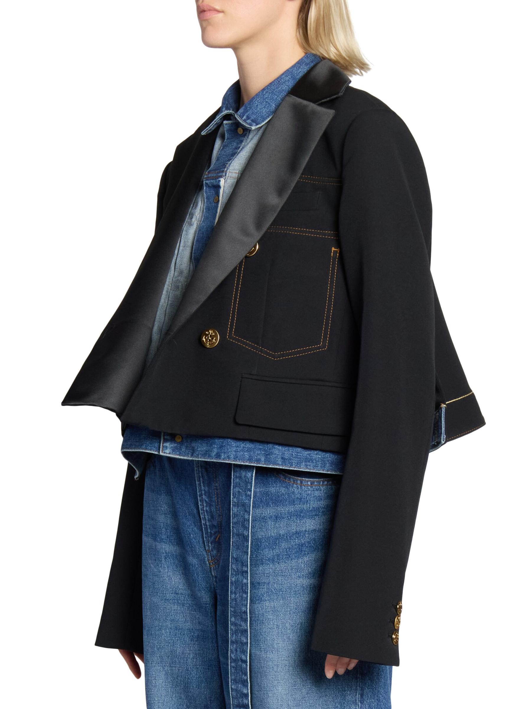 Shop Sacai - Levi's x Sacai Matelassé Twill Combo Jacket