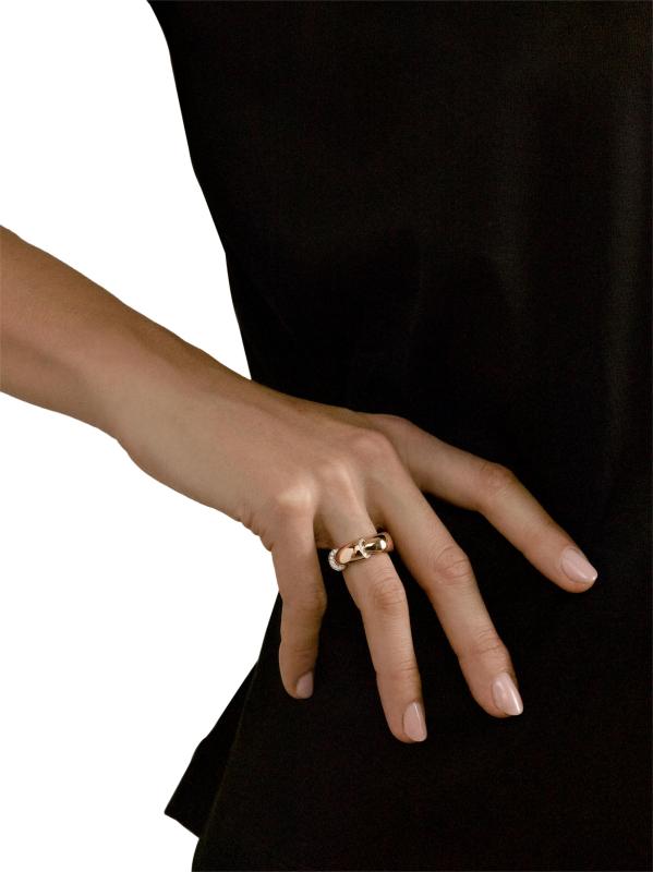 #3: خاتم كالا من الذهب الوردي عيار 18 قيراط والألماس عيار 0.28 TCW - NO COLOR