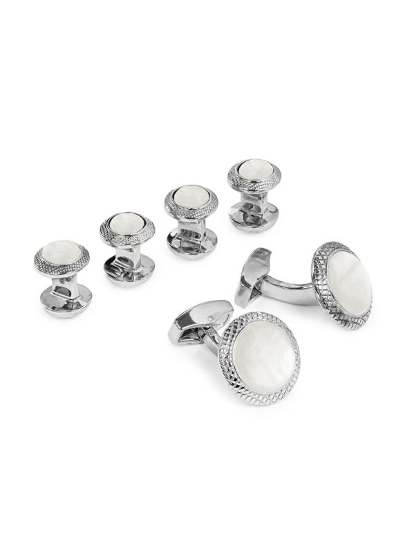 #2: طقم أزرار وأزرار كوارتز من 6 قطع - الكوارتز الأبيض