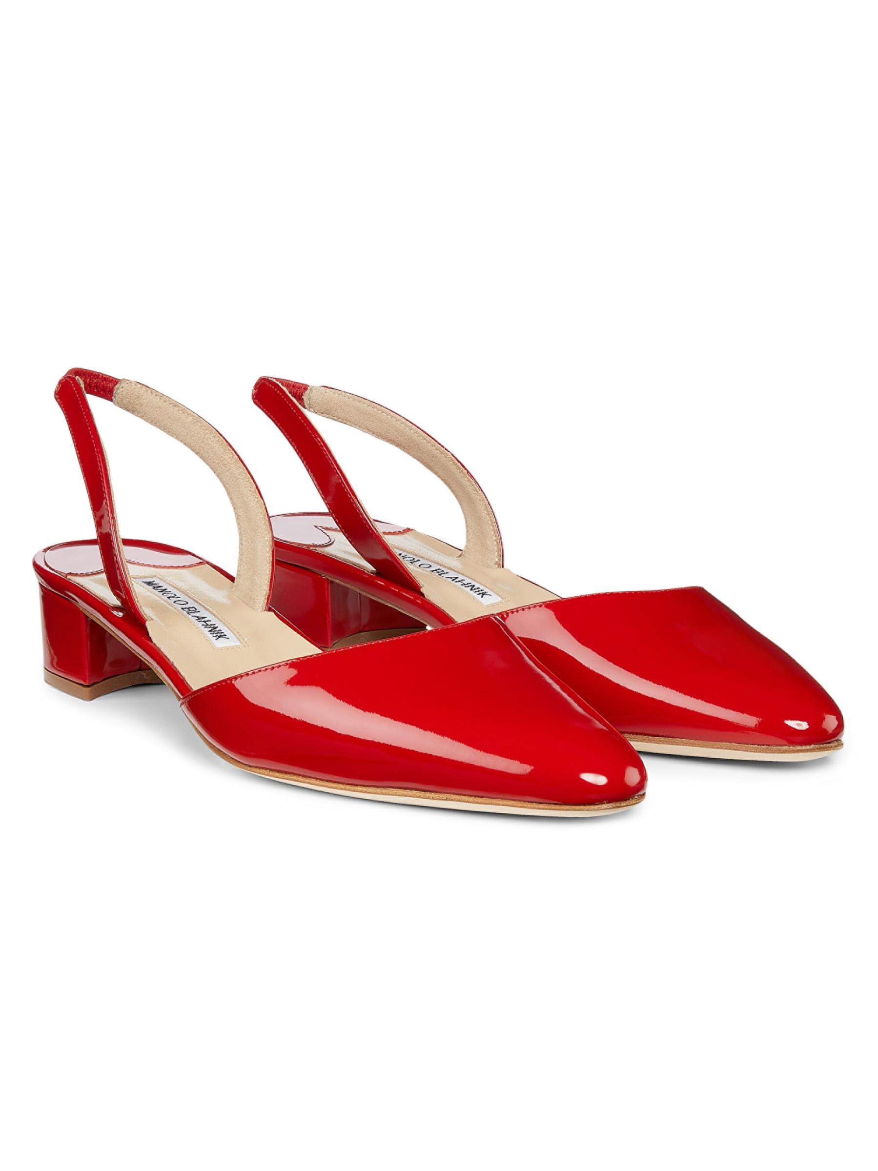 【Manolo Blahnik】 Aspro 30 patentレザースリングバックパンプ MANOLO BLAHNIK Aspro 30 patent-leather pumps | NET-A-PORTER