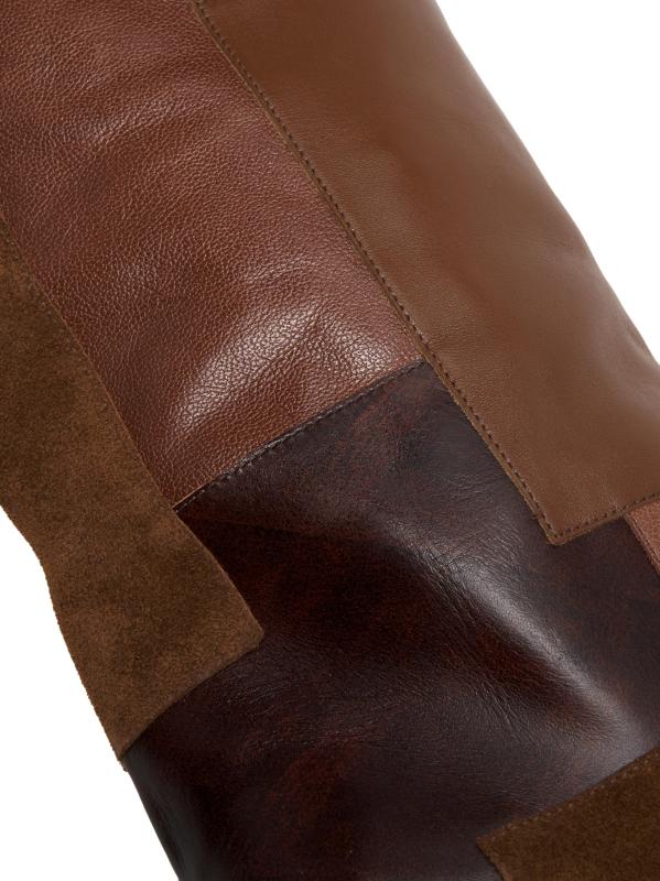 #6: حذاء ماريانا من الجلد المرقع مقاس 90 مم يصل إلى الركبة - توفي براون