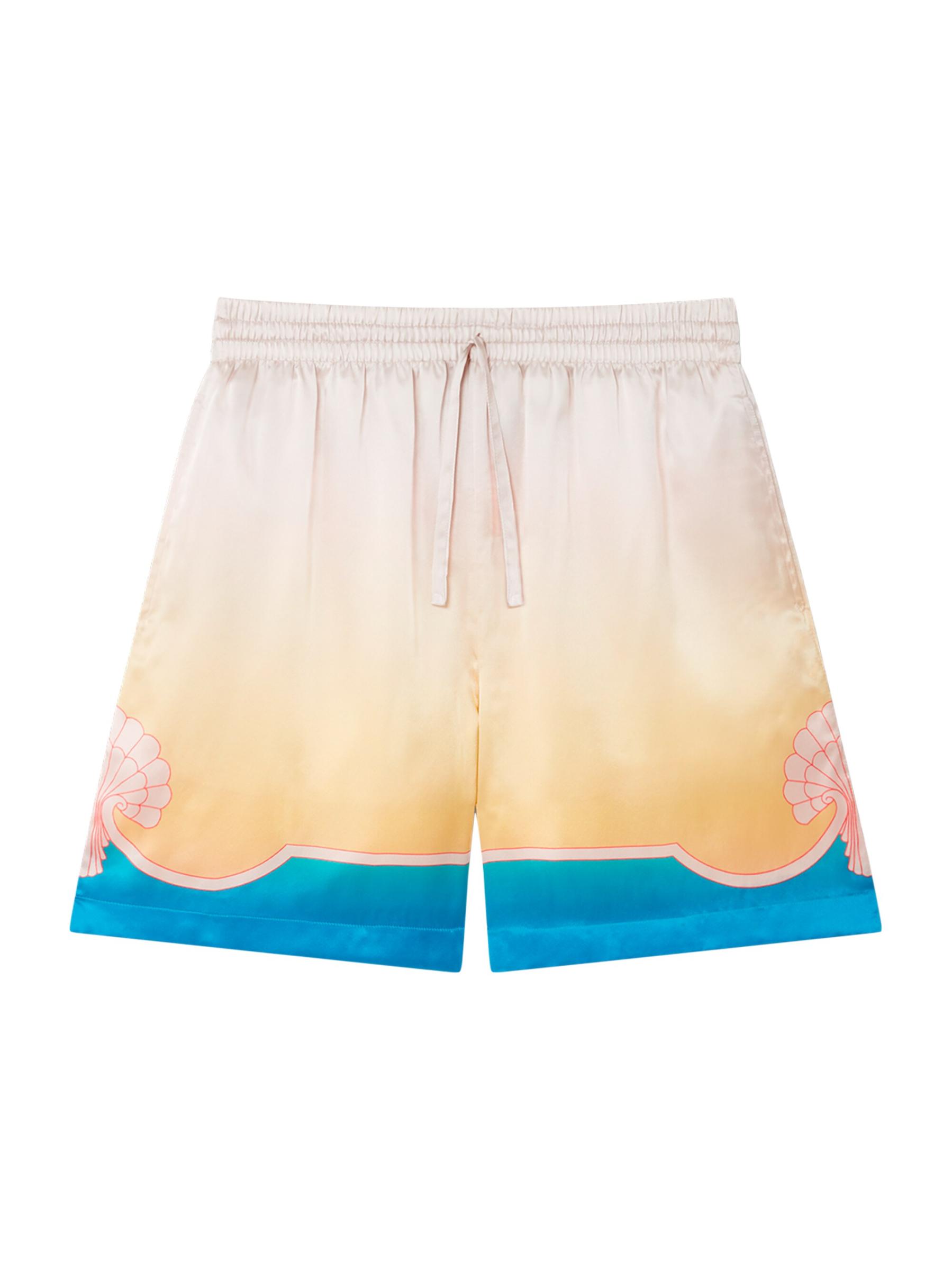 Shop Casablanca - Abstract Silk Drawstring Shorts | Saks