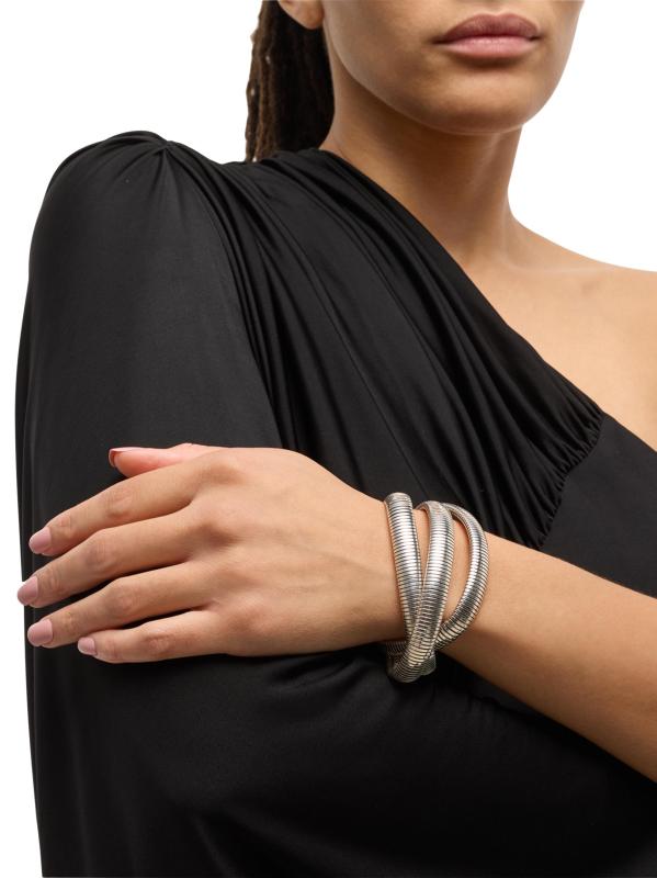 #5: سوار إنفينيتي سيلفر تون بثلاثة صفوف - فضة