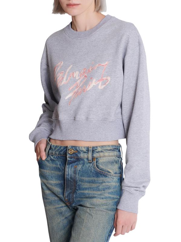 #3: سويت شيرت قصير من بالمان باريس - وردي شاحب