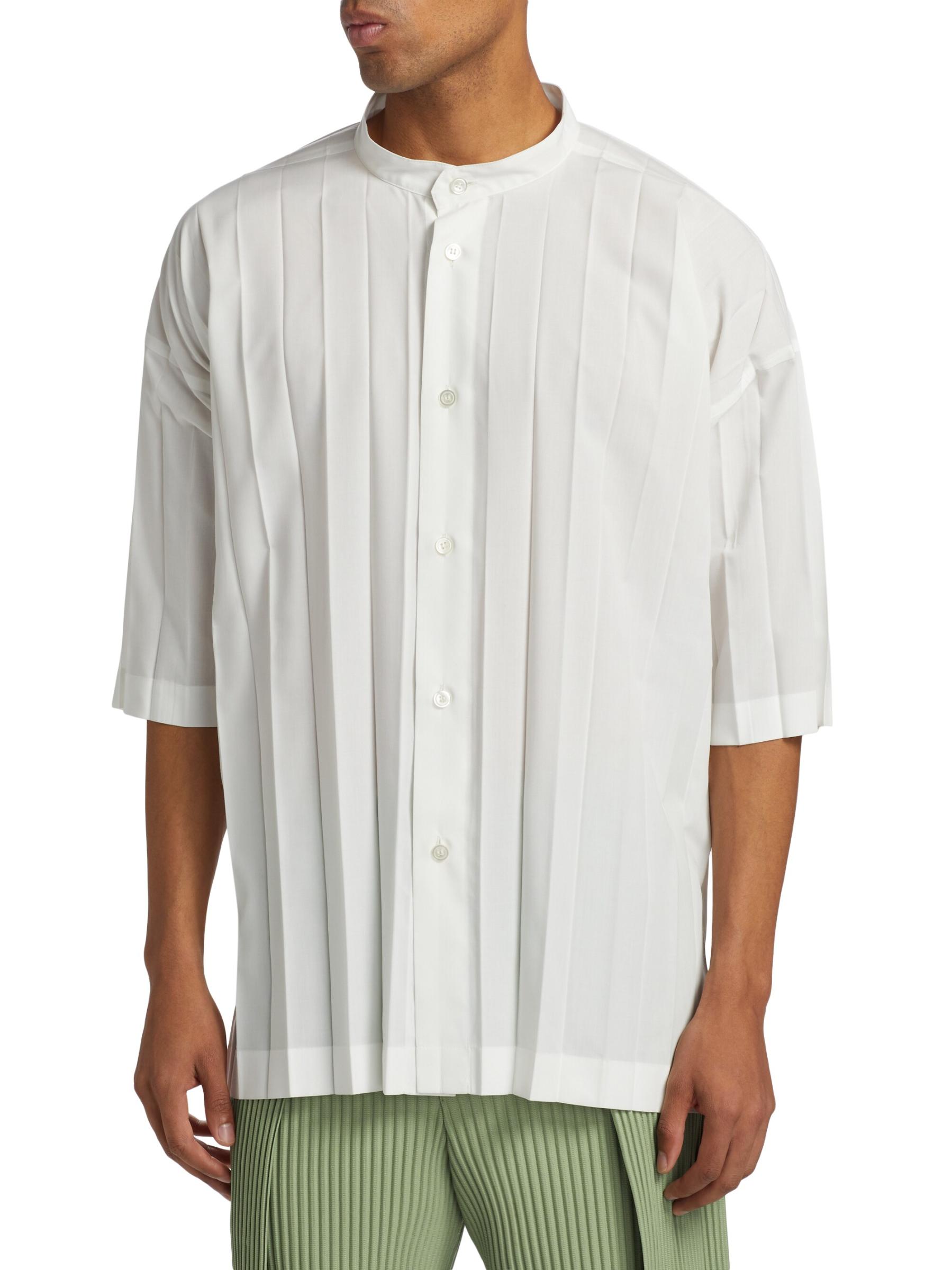 Shop Homme Plissé Issey Miyake - Edge Pleated Short-Sleeve