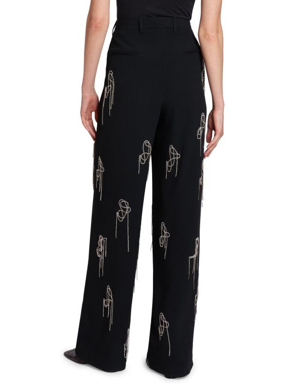 DRIES VAN NOTEN*スタイリッシュな魅力*プリーツ ポーターパンツ Dries Van Noten - ポーターラインストーン・プリーツパンツ を