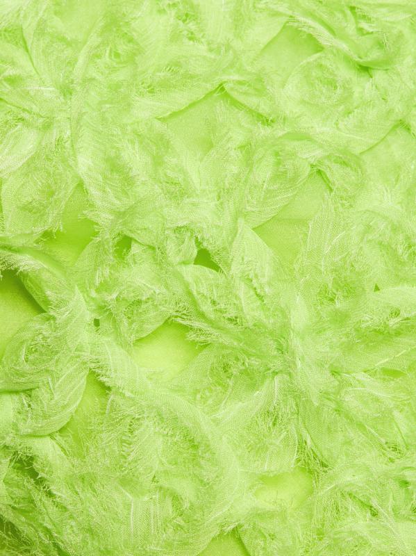 #6: تنورة متوسطة الطول بنقشة خماسية - أخضر ليموني فاتح