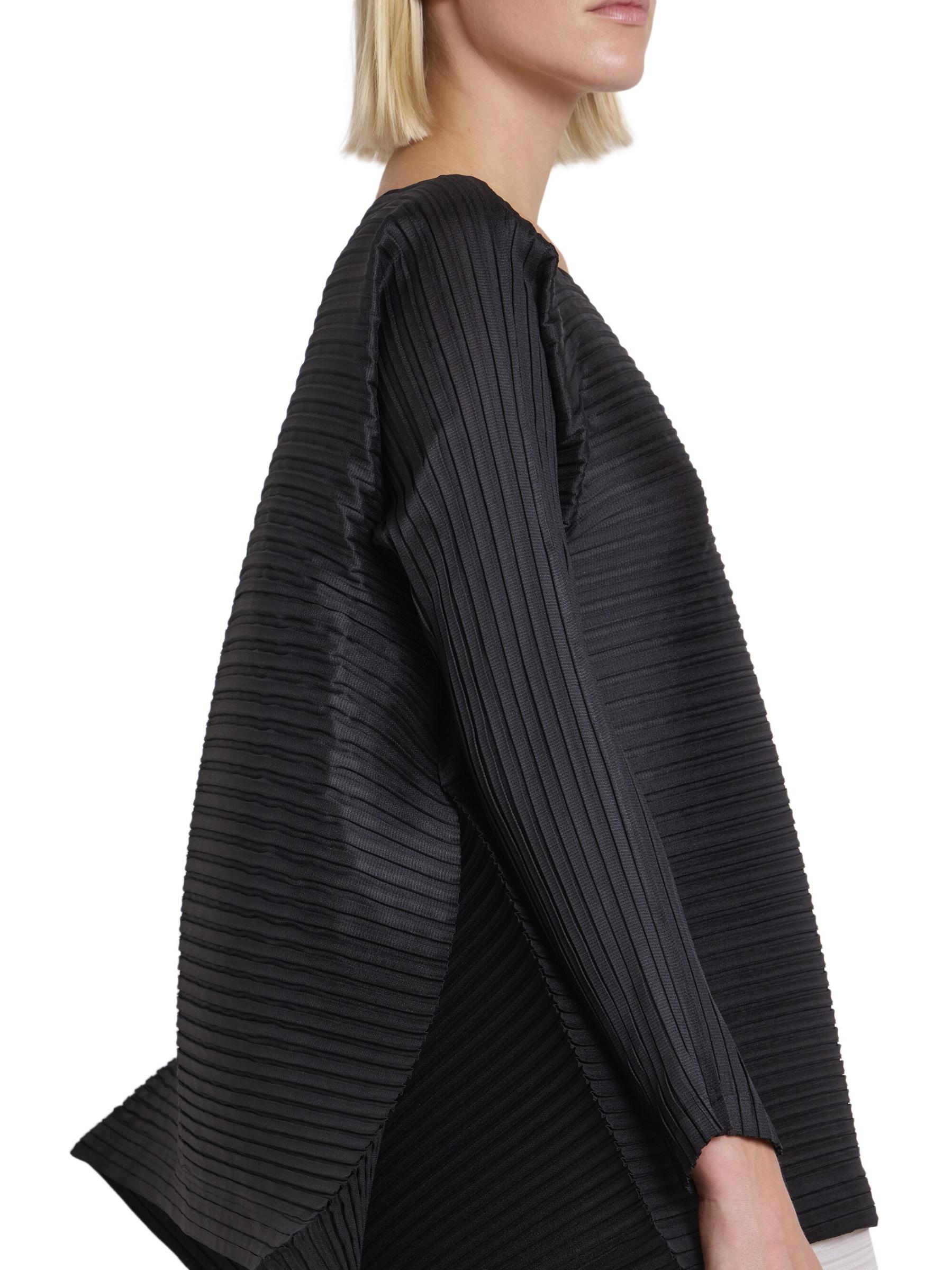PLEATS PLEASE ISSEY MIYAKE - 【あずき】バウンス トップス( 黒 ) Issey Miyake Pleats Please Edgy Bounce Tunic in Black