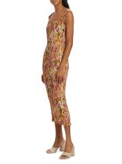 Shop Zimmermann - Golden Pleated Slip Midi-Dress | Saks