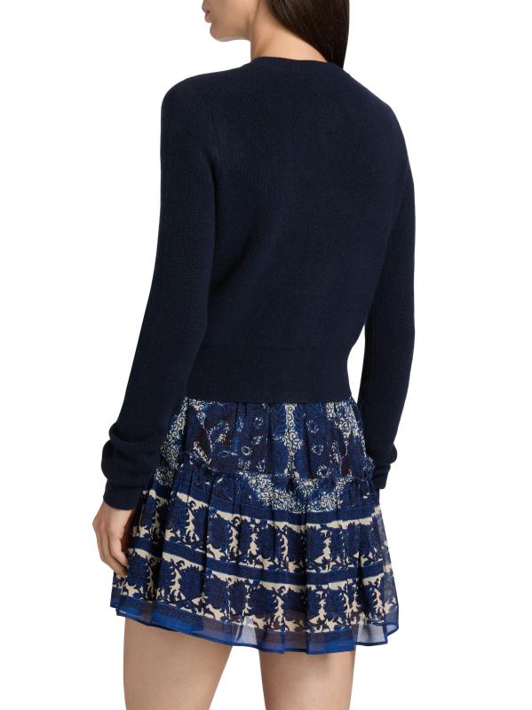 #4: كارديغان من الصوف والكشمير بأزرار زهرية من Ellery - القوات البحرية