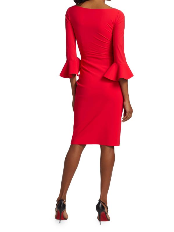 #4: فستان ترينا بأكمام مكشكشة - جيرانيوم