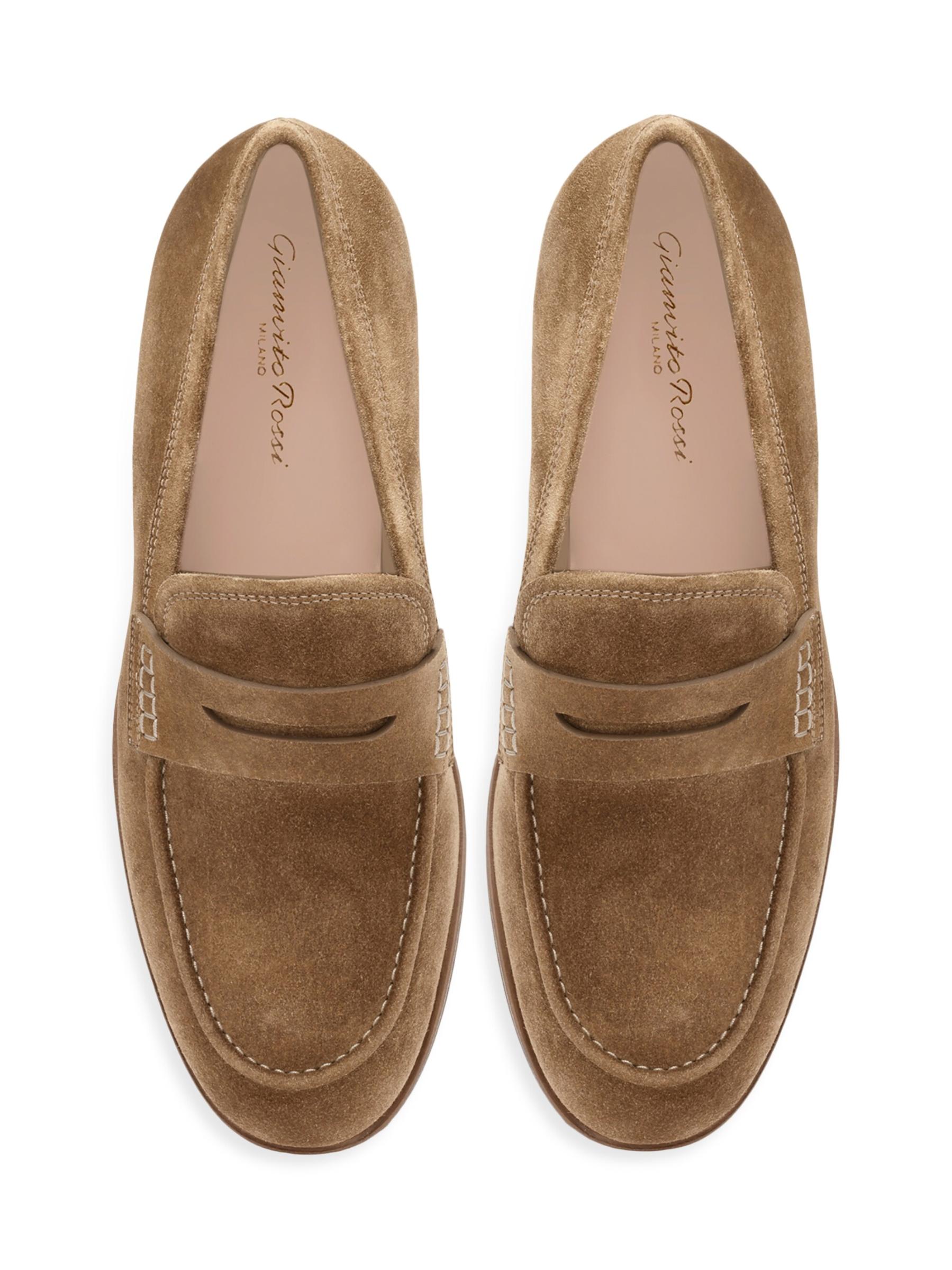 Gianvito Rossi>>ジョルジア スエード ペニーローファー Gianvito Rossi - ジョージ・スエード・ペニー・ローファー を