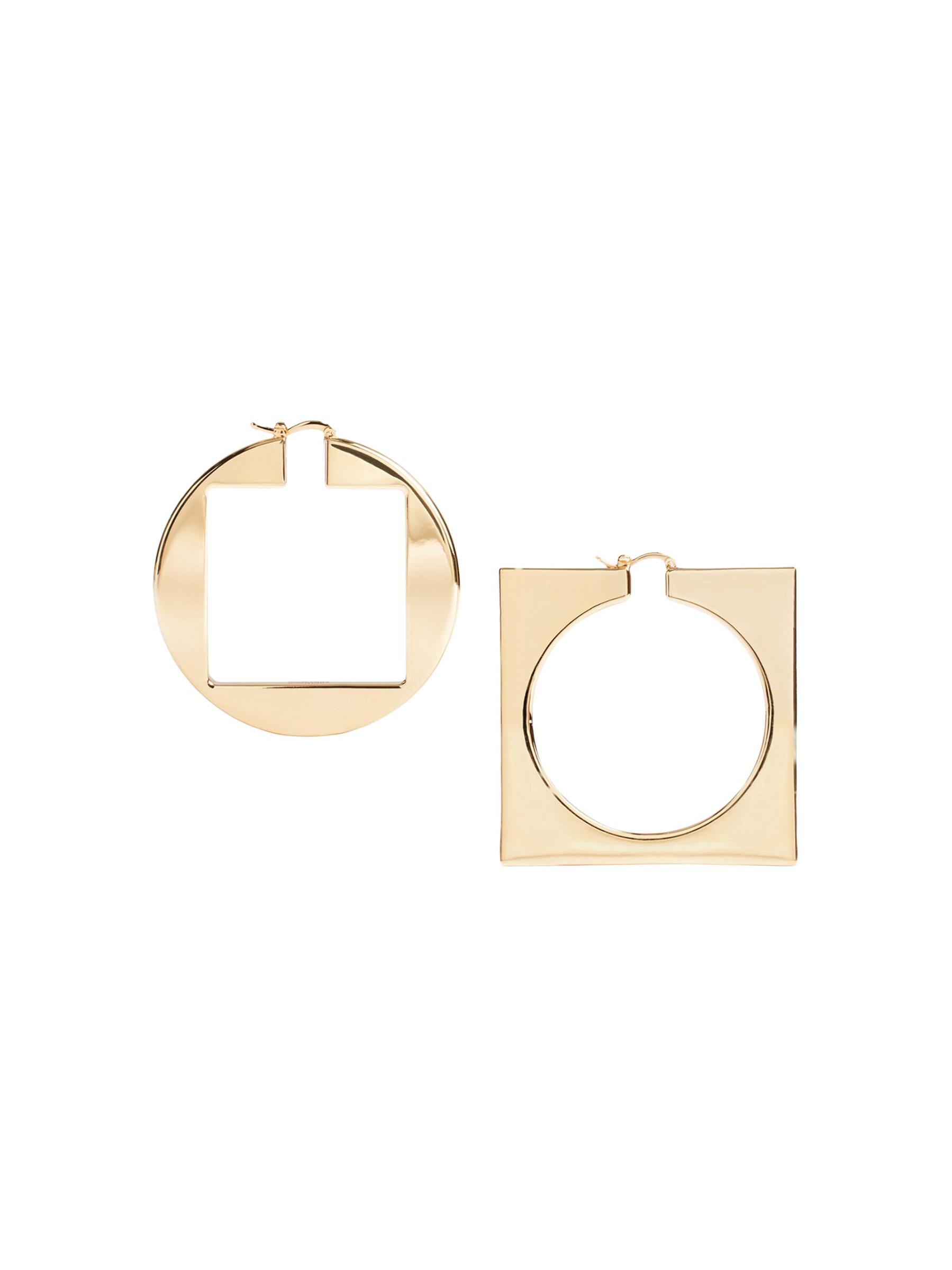 【関税＆送料込み】Jacquemus Round Square Earrings Jacquemus Les Pendantes Rond Carré Earrings | Gold | FARFETCH