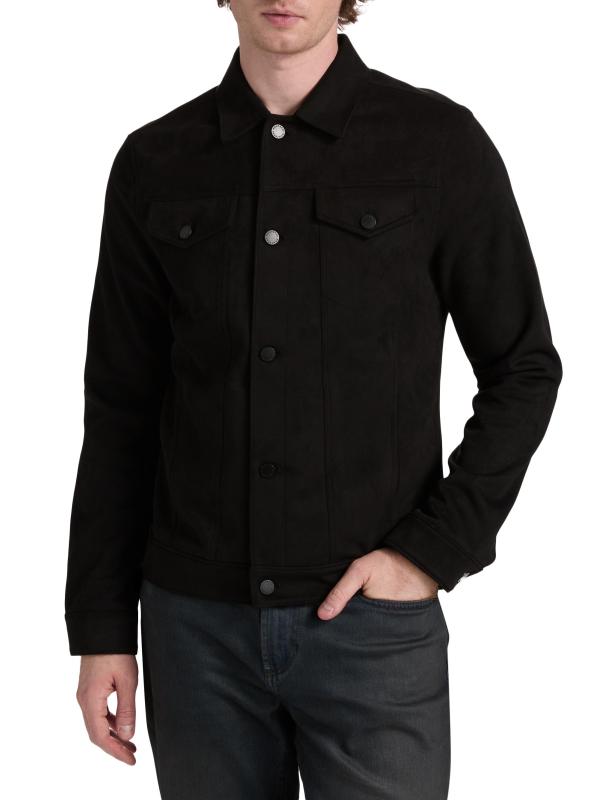 #2: جاكيت كروكر من جلد الغزال من كوبر - جلد الغزال الأسود