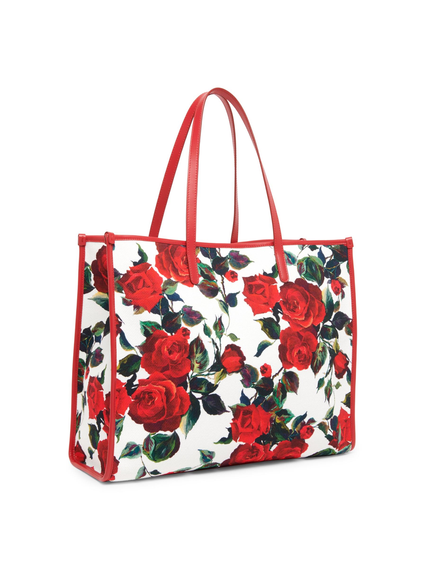 トートバッグ DOLCE & GABBANA FLORAL PRINT CANVAS LARGE SHOPPING BAG Dolce&Gabbana DG Floral-Print Shopper Tote bag | Neiman Marcus