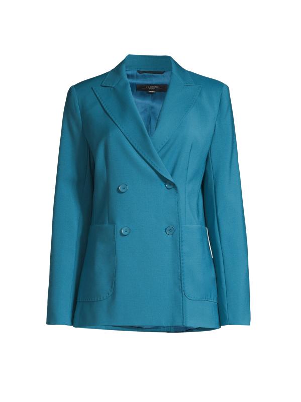 Shop Weekend Max Mara - Nervoso Wool Double-Breasted Jacket