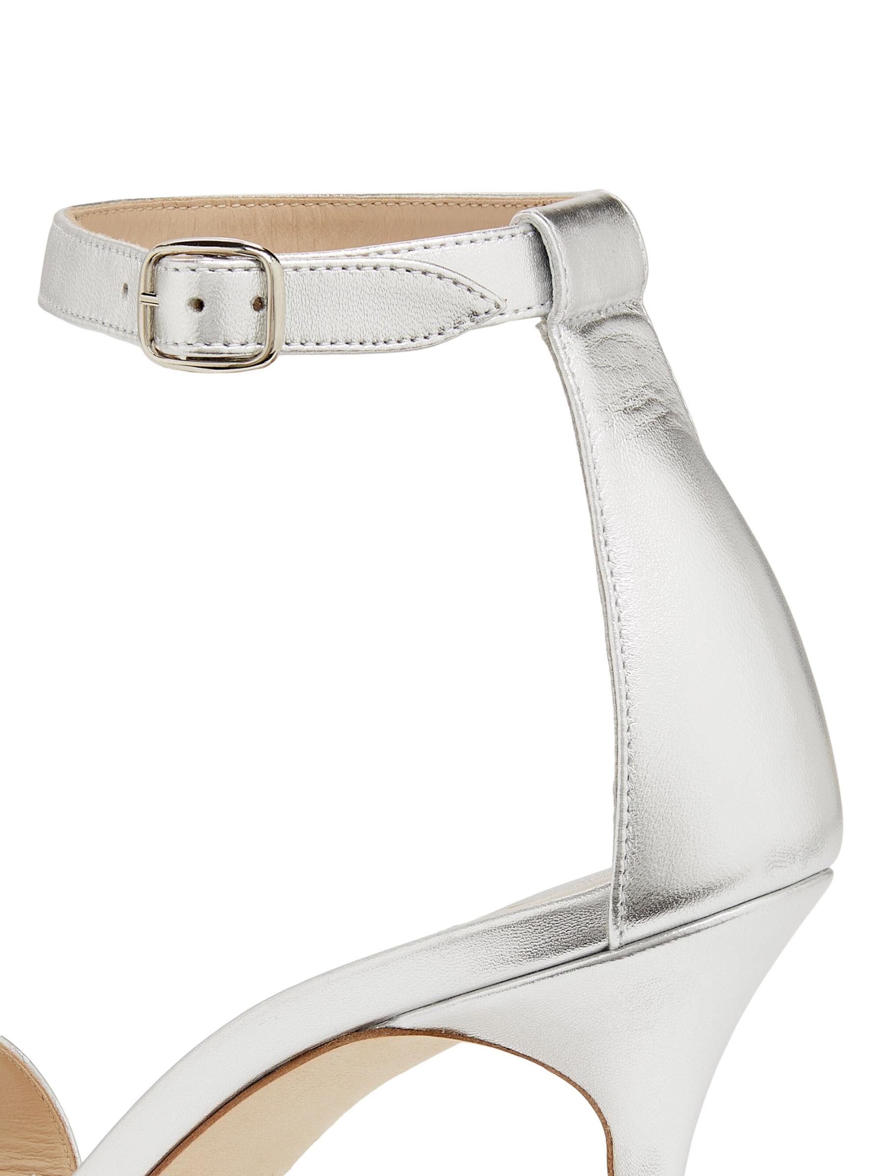 【Manolo Blahnik】『Chaos90 』メタリックレザー サンダル MANOLO BLAHNIK Chaos 90 レザーサンダル | NET-A-PORTER