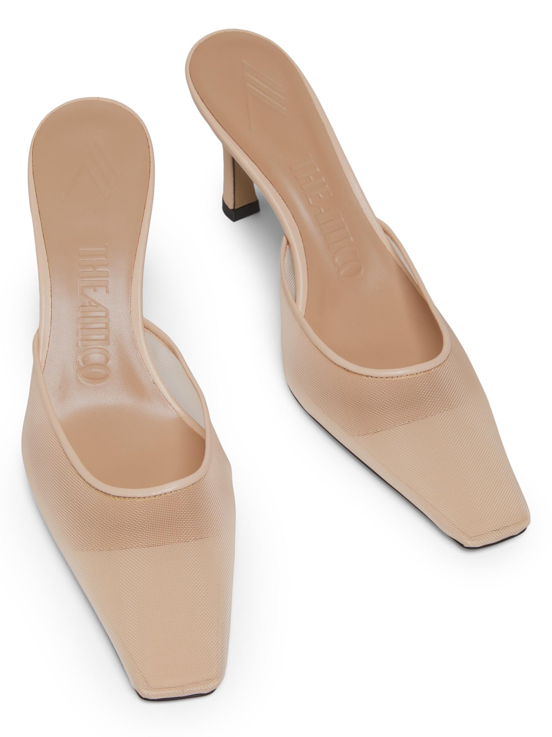 サンダル・ミュール THE ATTICO Women Sandals 250WSH00855 LBT040AA215 Beige Shop The Attico - Juno 75MM Mesh Mules | Saks Fifth Avenue