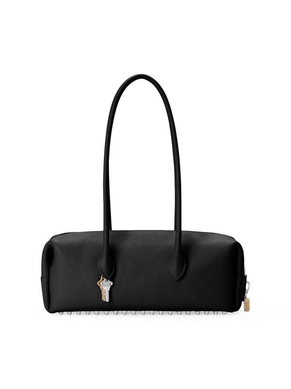 حقيبة كتف متوسطة الحجم من الجلد Roux