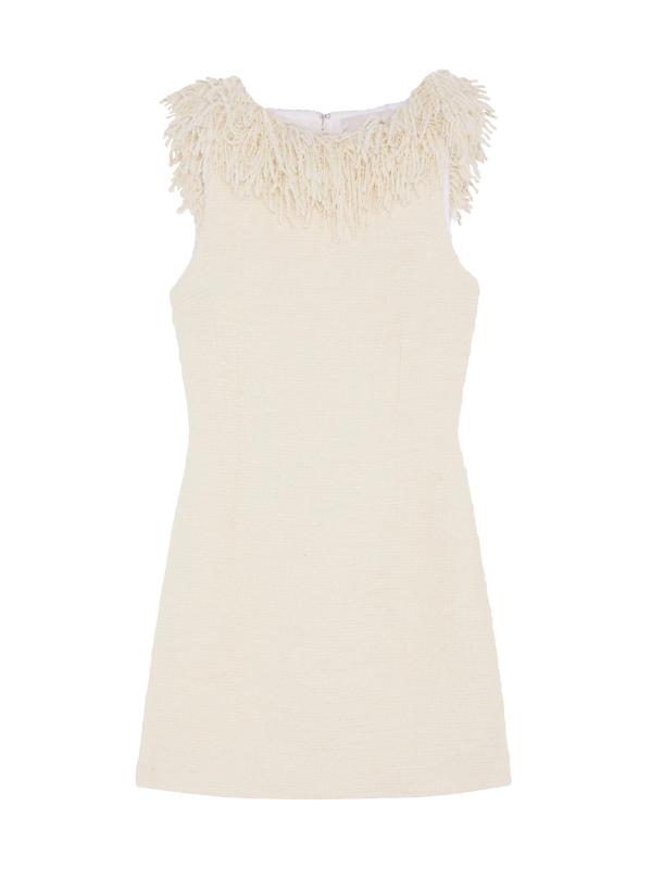 فستان سوهو تويد فرينج قصير