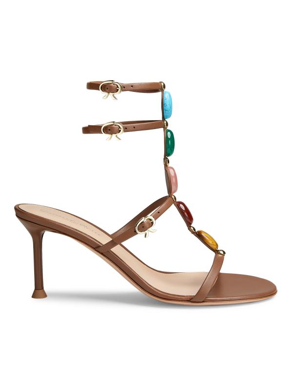 Gianvito Rossi>>シャンティの装飾レザートングサンダル Gianvito Rossi - シャンティ 70MM ナッパ・レザー・サンダル を