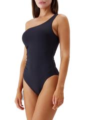 【MELISSA ODABASH】bodrum one-shoulder tie-detailed swimsuit MELISSA ODABASH Bodrum one-shoulder floral-print swimsuit