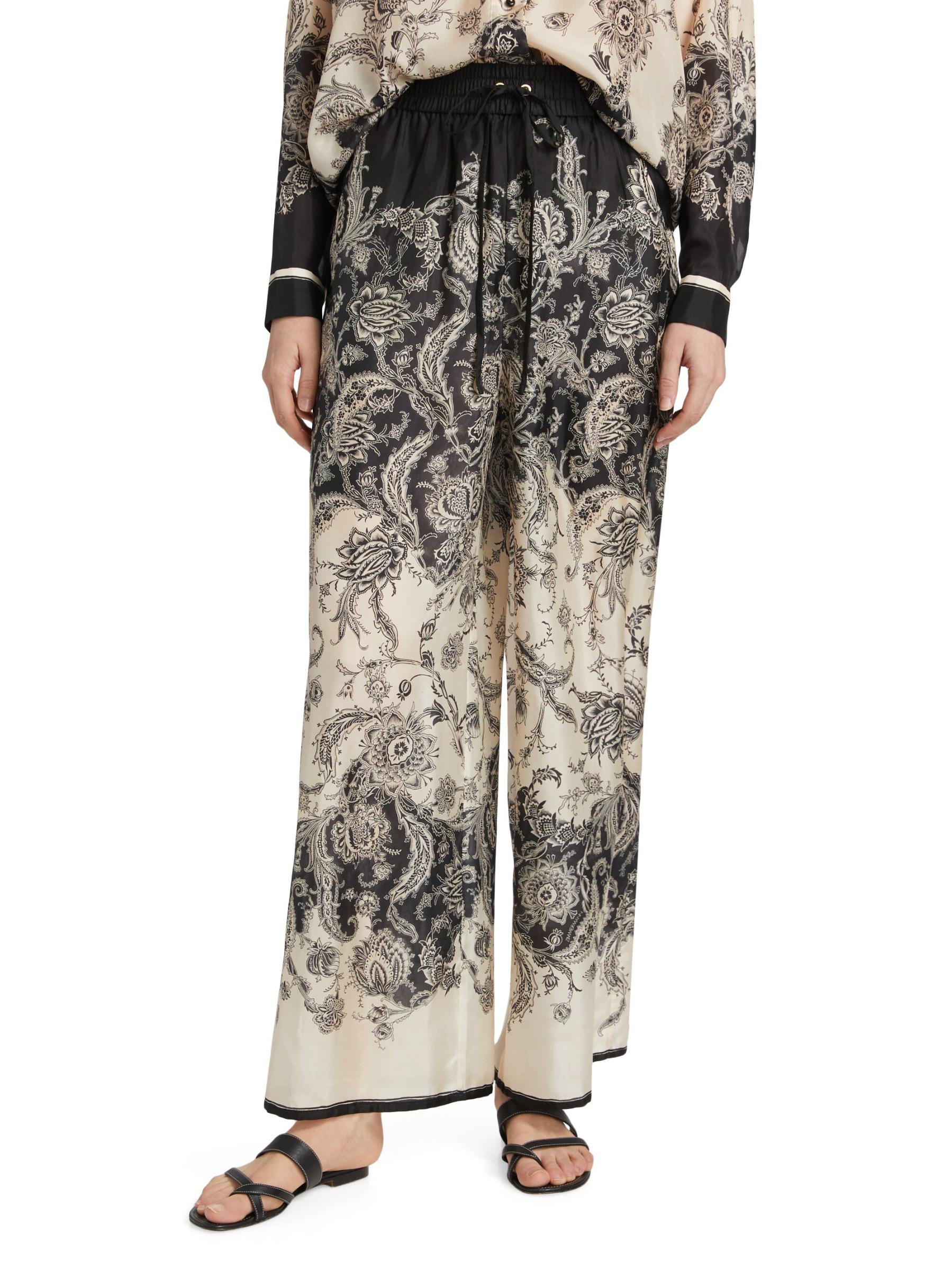 パンツ ZIMMERMANN RHIANNON PRINTED SILK TROUSERS Zimmermann Rhiannon Silk Relaxed Pants | Saks Fifth Avenue