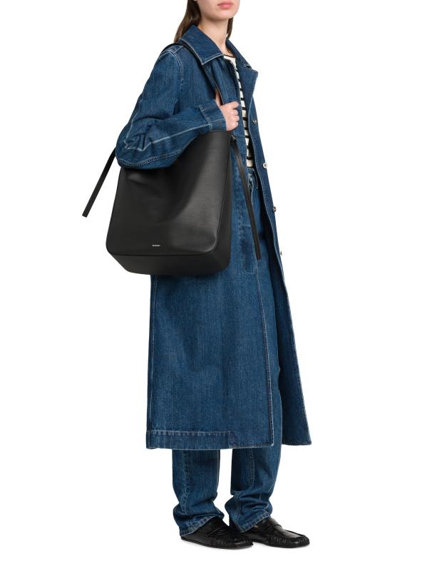 トートバッグ 25AW JIL SANDER Brown Leather Knot Shoulder Bag JIL SANDER Knotted leather shoulder bag | NET-A-PORTER