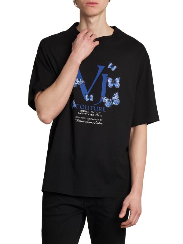 Versace Jeans Couture - バタフライロゴクルーネックTシャツ を