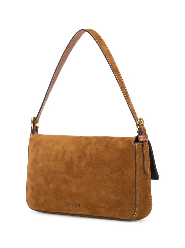 #2: حقيبة للكتف من الجلد السويدي Harlow - أسمر