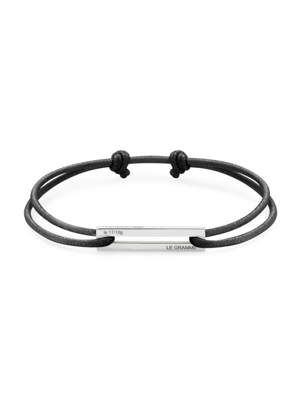 Le Gramme - ユニセックス1.7gスターリングシルバーコードブレスレット