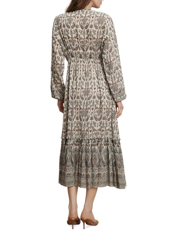 #4: فستان متوسط الطول بطبعة فاني - اكرو متعدد