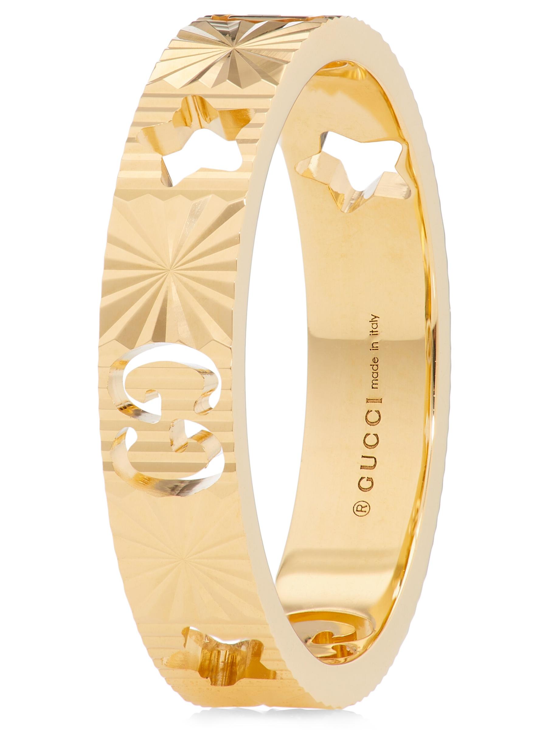 25新作 GUCCI アイコン 18K イエローゴールド リング GUCCI 18K GGモチーフ アイコン リング イエローゴールド 10号