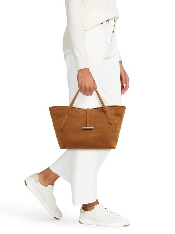 【LITTLE LIFFNER】PETITE PENNE TOTE SUEDE ペンネトート/ 各色 Petite Penne Tote Suede Dark Brown - Liffner