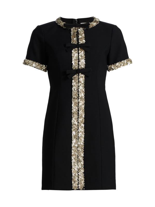 فستان قصير مزين بفيونكة من Maelle