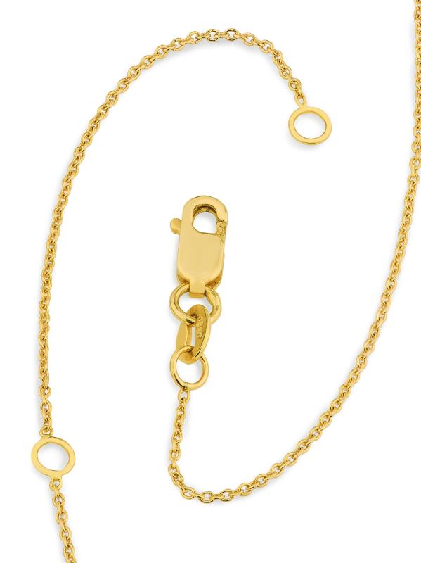 #2: قلادة قلادة على شكل قلب من تايني تريزرز من الذهب الأبيض عيار 18 قيراط والماس 0.15 TCW - أصفر + ذهبي