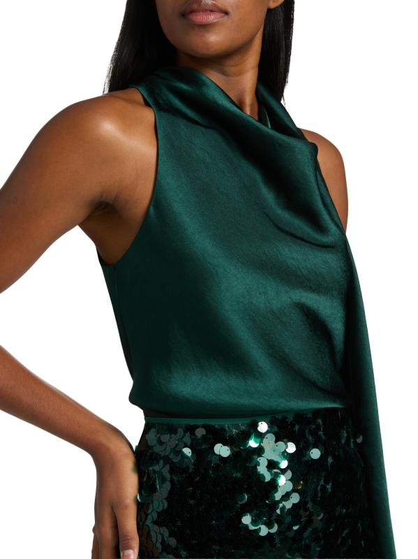 #5: بلوزة ساتان برقبة على شكل وشاح - جونيبر