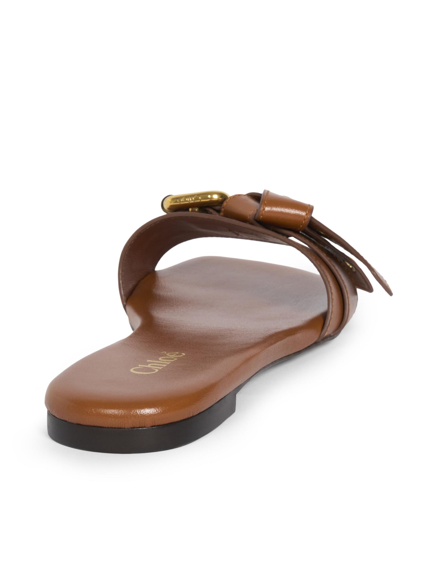 Chloé - Mae レザー・スライド・サンダル をオンライン購入
