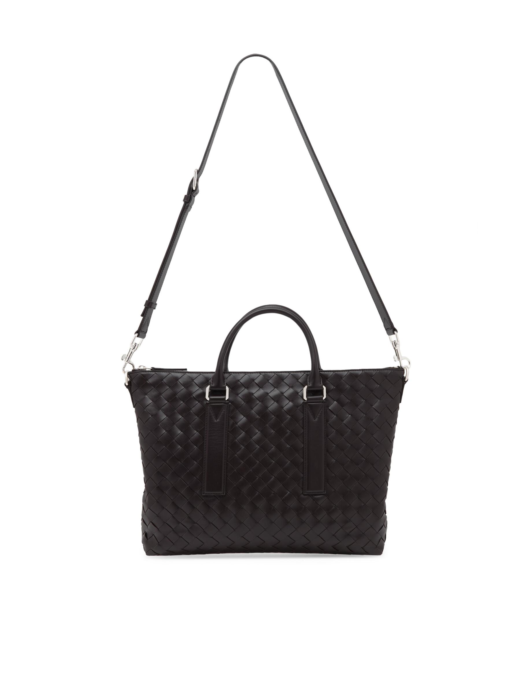 BottegaVeneta イントレチャート ソフト ブリーフケース ブラックイントレチャート ソフト ブリーフケース| Bottega