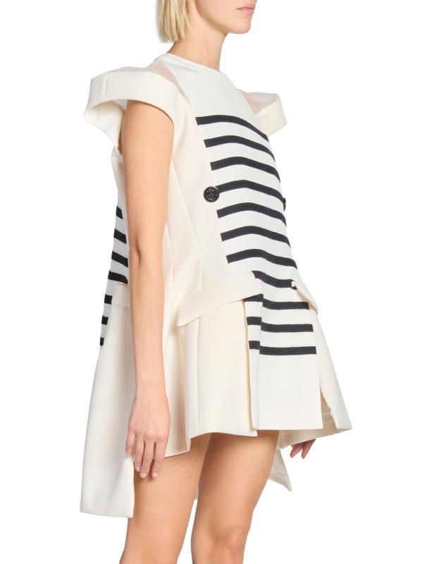 ワンピース Sacai White Cotton Mini Dress Sacai Poplin Mini Dress | White | FARFETCH