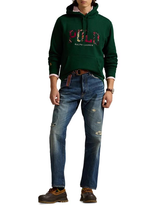 送料関税無料【POLO RALPH LAUREN】FLEECE PLAID-LOGOスウェット Plaid-Logo Fleece Hoodie