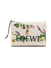 Loewe ポーラのイビサフラワーズ ストラップ付きポーチ Loewe - LOEWE x ポーラ イビサ オブロング フローラル ポーチ