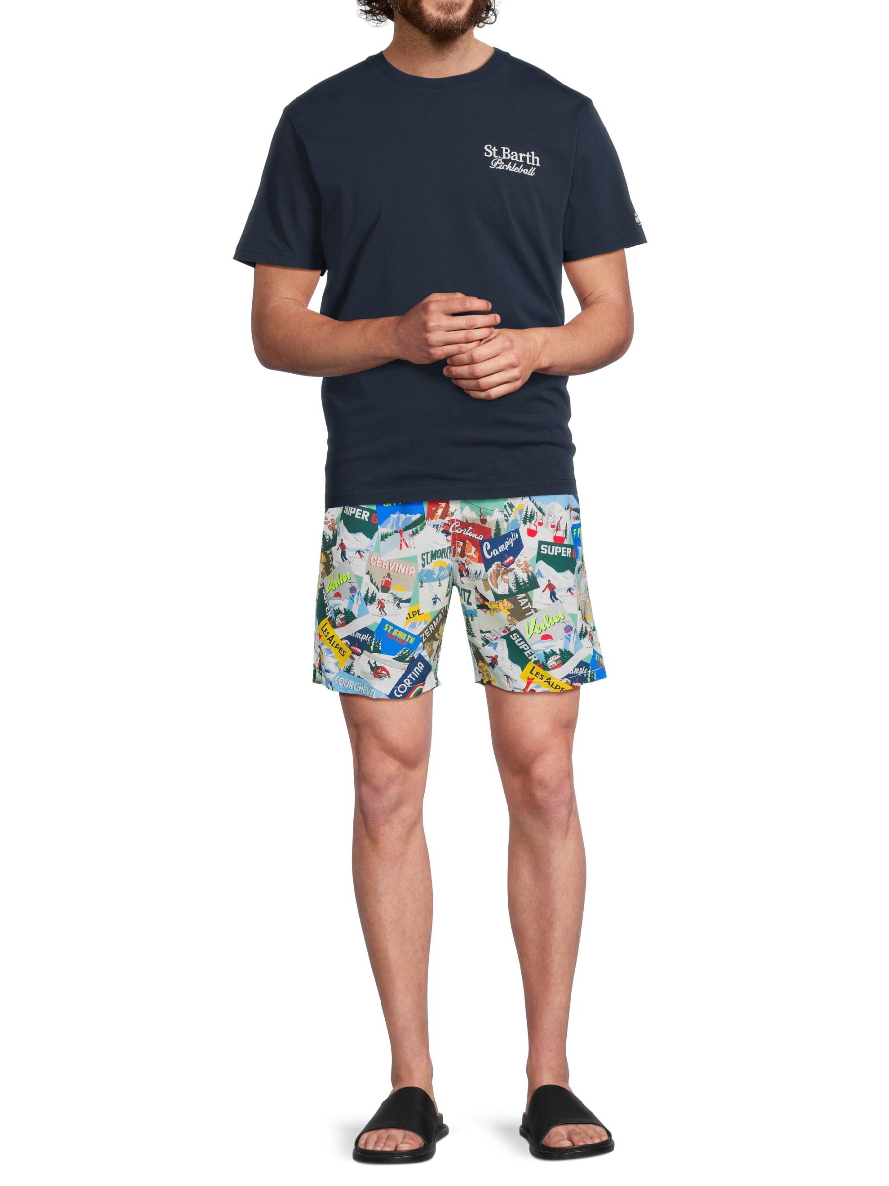MC2 Saint Barth ★ ピックルボール ロゴ コットン Tシャツ MC2 Saint Barth - ピックルボール・ロゴ・コットンTシャツ を